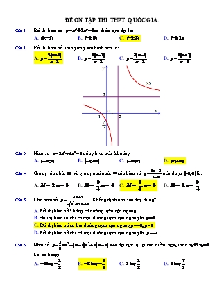 Đề Ôn tập thi Trung học phổ thông quốc gia môn Toán (Bản đẹp)