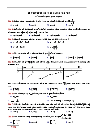 Đề thi thử Trung học phổ thông quốc gia môn Toán học - Đề số 41 - Năm học 2016-2017 (Kèm đáp án)