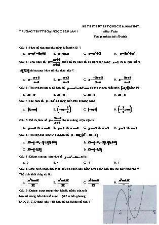 Đề thi thử Trung học phổ thông quốc gia môn Toán học - Đề số 47 - Năm học 2016-2017 (Kèm đáp án)