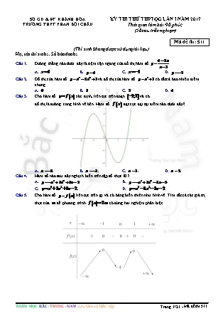 Đề thi thử Trung học phổ thông quốc gia môn Toán học - Đề số 48 - Năm học 2016-2017 (Kèm đáp án)