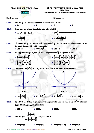 Đề thi thử Trung học phổ thông quốc gia môn Toán Khối 12 - Đề số 1