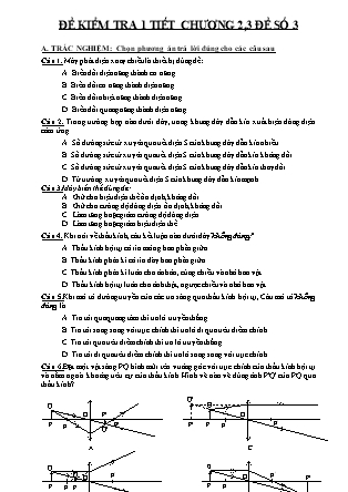 Đề kiểm tra 1 tiết môn Vật Lý Lớp 9 - Chương 2+3 - Đề số 3 (Kèm đáp án)