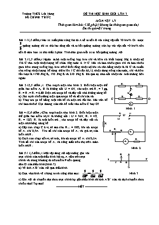 Đề thi chọn học sinh giỏi huyện môn Vật Lý Lớp 9 - Trường THCS Lộc Hưng