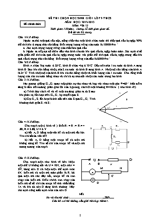 Đề thi chọn học sinh giỏi môn Vật Lý Khối 9 - Năm học 2012-2013 (Bản đẹp)