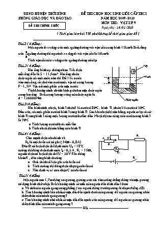 Đề thi chọn học sinh giỏi môn Vật Lý Lớp 9 - Đề số 1 - Năm học 2009-2010