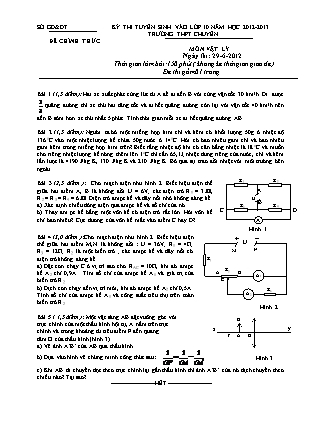 Đề thi tuyển sinh vào Lớp 10 môn Vật Lý - Năm học 2011-2012