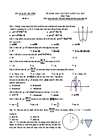 Đề thi minh học kì thi Trung học phổ thông quốc gia môn Toán Lớp 12 - Đề số 14 - Sở Giáo dục và đào tạo Hà Tĩnh