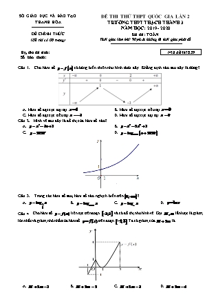 Đề thi thử Trung học phổ thông quốc gia môn Toán Lớp 12 - Mã đề thi 39 - Năm học 2019-2020 - Trường THPT Thạch Thành 3