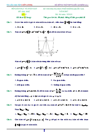 Đề thi Trung học phổ thông quốc gia môn Toán - Đề số 17
