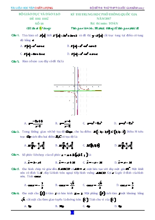 Đề thi Trung học phổ thông quốc gia môn Toán - Đề số 18