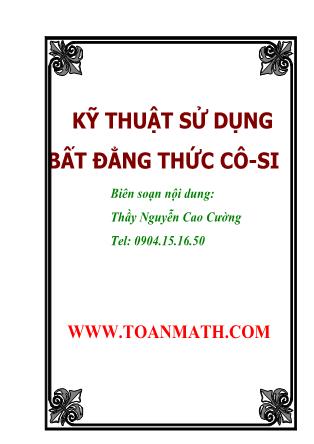Đề cương Ôn tập kiểm tra môn Toán 10 - Nguyễn Cao Cường