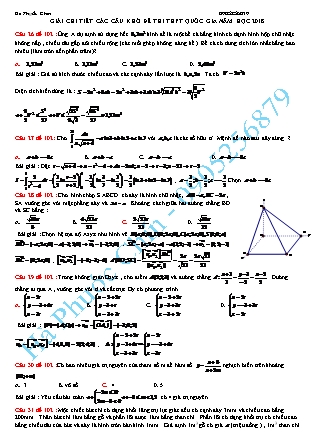 Đề cương Ôn tập Trung học phổ thông quốc gia môn Toán Lớp 12 - Năm học 2017-2018 - Hà Phước Chín