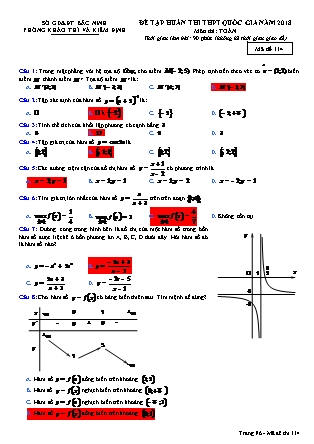 Đề tập huấn thi Trung học phổ thông quốc gia môn Toán Lớp 12 - Đề số 10 - Năm học 2017-2018