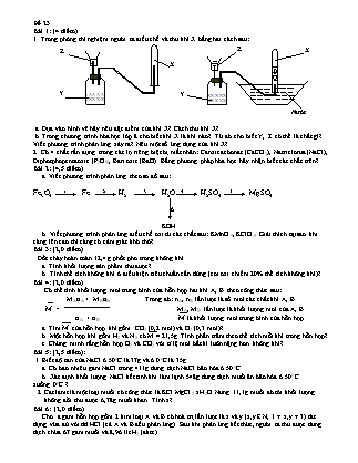 Đề thi môn Hóa học Lớp 8 - Đề số 23 (Chuẩn kiến thức)