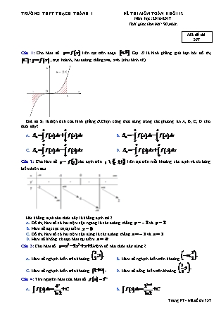 Đề thi môn Toán Lớp 12 - Đề số 2 - Trường THPT Thạch Thành