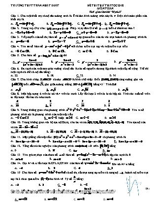 Đề thi thử Trung học phổ thông quốc gia môn Toán Lớp 12 - Trường THPT Trần Nhật Duật