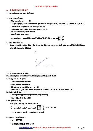 Giáo án môn Toán Lớp 12 - Chủ đề 3: Tập hợp điểm
