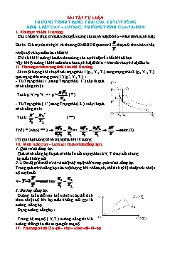 Bài tập tự luận Vật lí 10 - Bài 31: Phương trình trạng thái của khí lí tưởng định luật gay – luyxac; phương trình cla-pe-ron