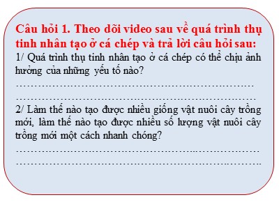 Bài giảng Khoa học tự nhiên 7 (Cánh diều) - Sinh học - Bài 34: Các yếu tố ảnh hưởng tới sinh sản và điều khiển sinh sản ở sinh vật