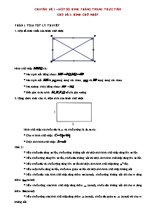 Luyện thi học sinh giỏi môn Toán Lớp 6 - Chuyên đề 1: Một số hình phẳng trong thực tiễn - Chủ đề 3: Hình chữ nhật (Có lời giải)