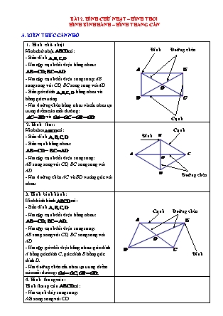 Phương pháp giải môn Toán Lớp 6 Sách Chân trời sáng tạo - Chương 3: Hình học trực quan. Các hình phẳng trong thực tiễn - Bài 2: Hình chữ nhật-hình thoi. Hình bình hành-hình thang cân