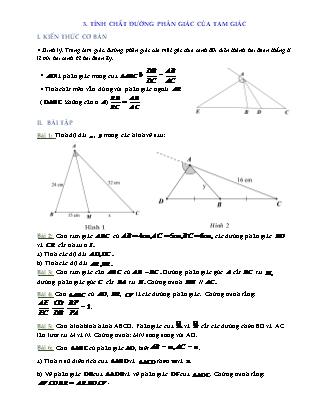 Bài tập môn Toán học Lớp 8 - Bài: Tính chất đường phân giác của tam giác (Có đáp án)