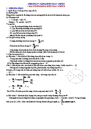 Phương pháp giải môn Vật lí Lớp 12 - Bài: Đại cương dòng điện xoay chiều (Có đáp án)