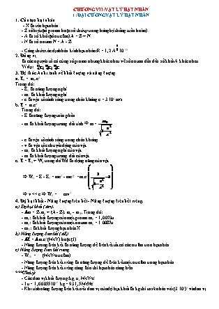 Phương pháp giải môn Vật lí Lớp 12 - Bài: Đại cương vật lý hạt nhân (Có đáp án)