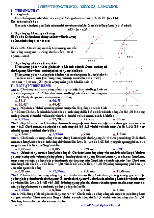 Phương pháp giải môn Vật lí Lớp 12 - Bài: Hiện tượng phản xạ-khúc xạ-lăng kính (Có đáp án)
